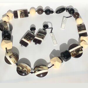 Angela Caputi Designer Italy Necklace & Earrings NWT